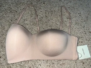 NWT Calvin Klein Nude Form to Body Lightly Lined Bandeau Bralette QF7783 Med $48 - Picture 1 of 2
