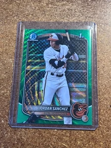 Tarjeta Bowman 2025 cromada 1st Bowman verde brillo # BCP-208 Jordan Sanchez 70/99 - Imagen 1 de 2