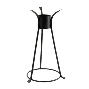 13.5 in. Gazing Globe Stand for Yard and Garden, Black Iron - Picture 1 of 12
