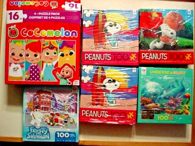 (5) 100 PC. and (4) 16 Pc. Puzzles-2016-22-All Complete - Image 1 of 4