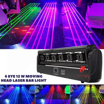 Beam Lazer 6 Eyes Moving Head Laser Bar Professional DJ Lighting for Stage Club - Image 1 of 4