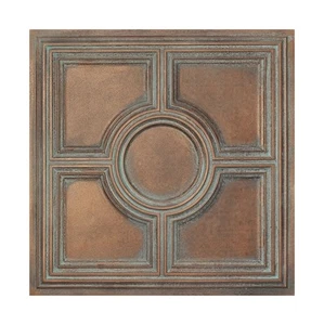 Pannelli parete in rilievo 3D piastrelle soffitto finto pittura PL37 meteo rame 10 pezzi - Foto 1 di 21