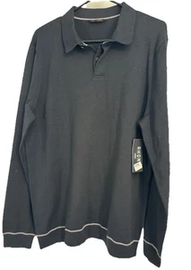 Polo maglione maglia bussola RHONE taglia large 108€ nero nuovo con etichette - Foto 1 di 6