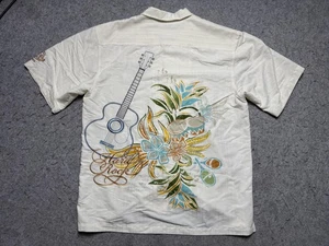 Hard Rock Shirt Mens Large Seminole Tampa Hotel Casino Guitar Floral Hawaiian - Picture 1 of 11