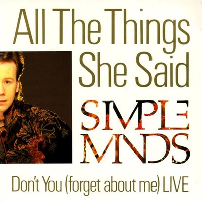 Simple Minds - All The Things She Said 7", Single Very Good Plus (VG+) - Image 1 of 4