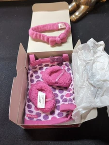 Muñeca American Girl Lote de Lunares Bata Envoltura de Baño Traje RETIRADO Truly Me My AG - Imagen 1 de 7
