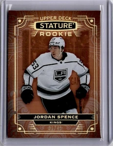 JORDAN SPENCE ROOKIE ORANGE STATURE /45 #127 2022-23 UD STATURE L.A. KINGS - Picture 1 of 2
