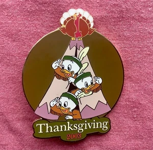 Disney Auktionen Thanksgiving 2003 Huey Dewey Louie GOLDRÜCKEN Türkei Pin LE 100 - Bild 1 von 7