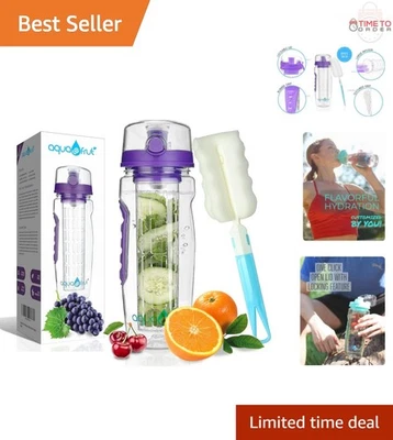 Botella de agua infusora de frutas sin BPA 32 oz botella deportiva con infusión a prueba de fugas Foto 1 de 4