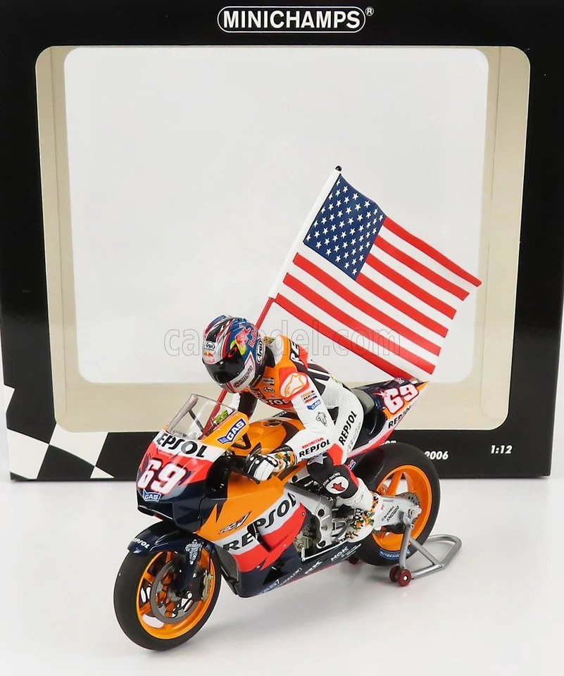 1/12 MINICHAMPS - HONDA - RC211V N 69 MOTOGP NICKY HAYDEN 2006 WORLD 122061169 - Immagine 1 di 1