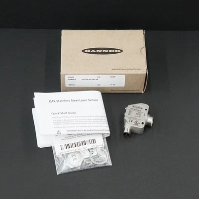 Banner Engineering Q4XTBLAF300-Q8 Photoelectric Sensor 94118, 10-30VDC - Image 1 of 4