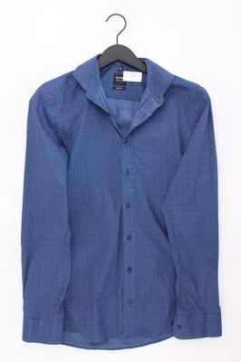 ✨ Olymp camicetta per uomo taglia Hemdgröße 38, S, 48 blu di cotone ✨ - Immagine 1 di 4