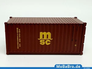 Brauner 20ft Container "Mediterranean Shipping Company - MSC" in 1:87 (H0) - Bild 1 von 5