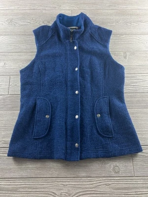 Chaleco Exofficio Mujer L Boucle Mezcla de Lana Cremallera Bolsillo a Presión Preppy Academia Oficina Foto 1 de 4