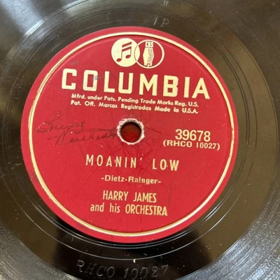 HARRY JAMES-MOANIN’ LOW/ THE BRAVE BULLS- -COLUMBIA 39678-78RPM-VG+ - Image 1 of 4