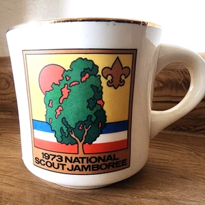 1973 Boy Scouts Of America Ceramic Mug Cup BSA National Scout Jamboree - Picture 1 of 6