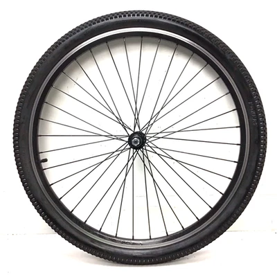 Rueda delantera de bicicleta de 26" aleación negra neumático de 2,10" bicicleta de montaña #E34 Foto 1 de 2