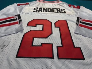DEION SANDERS CUSTOM **LARGE* "ROOKIE" 1989 THROBACK, ORIGINAL TYPE, GENÄHT! - Bild 1 von 4