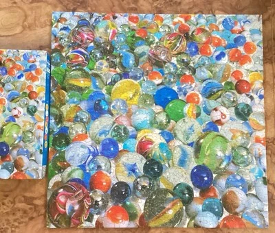 VTG Glass Marbles Springbok 500 Piece Ribbons Swirls COMPLETE Puzzle PZL2436 - Image 1 of 4