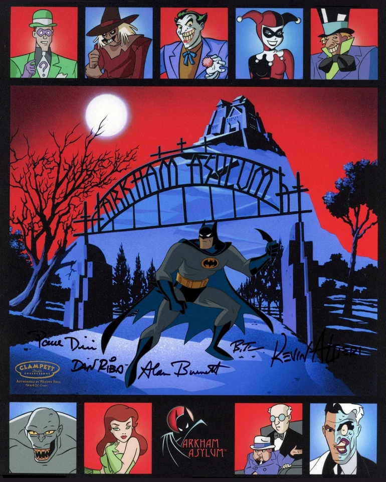 Batman Animated Series- Cel-Arkham Asylum-Signed Dini,Timm,Burnett,Riba,Altieri - Image 1 of 1