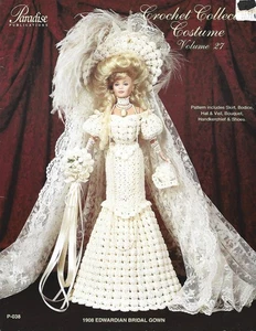 Vestido de novia eduardiano 1908 (Barbie) - Folleto de instrucciones de ganchillo - Imagen 1 de 2