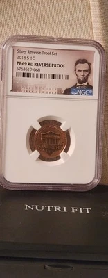 2018 S Silver Reverse Proof Lincoln Shield NGC PF 69 RD Collectors Choice! - Image 1 of 2