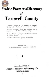 Tazewell Co IL Illinois directorio de historia genealogía Pekín Prairie CD para agricultores - Imagen 1 de 1