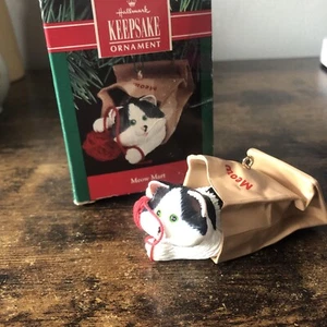 Hallmark keepsake ornament meow Mark Black And White Cat - Picture 1 of 8
