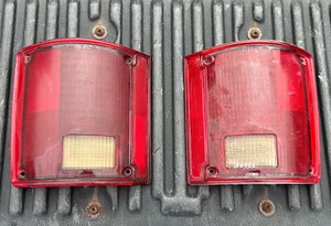 73-87 Chevy GMC Truck OEM TAIL LIGHT LENSES Pair 73-91 Blazer Suburban LH RH - Picture 1 of 8