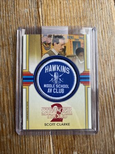 2019 Stranger Things Season 2 Scott Clarke Hawkins AV Club Patch Card CP-SAV
