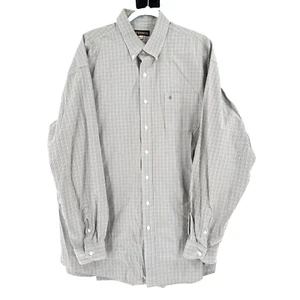 Stetson Western Shirt Men's 2XL XXL Brown Blue Gingham Cowboy Yellowstone Rodeo - Picture 1 of 9