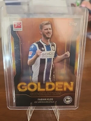 Fabian Klos 2021-22 Topps Chrome Bundesliga Golden Generation Orange /25 GG-FK  - Image 1 of 3