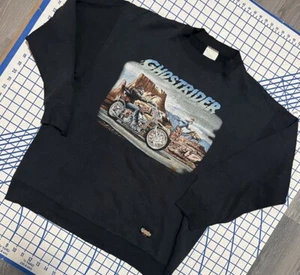 Vintage 1990s Easyriders USA Ghostrider Crewneck Sweatshirt Fits Size Large - Picture 1 of 8