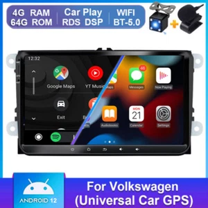 For Volkswagen Jetta Passat Car Stereo GPS Navi Player CarPlay DSP Android 12 AM - Picture 1 of 12