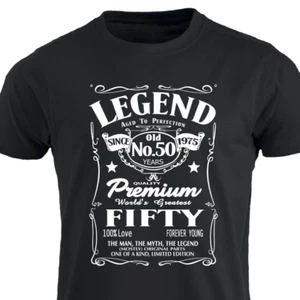 Geschenke zum 50. Geburtstag für Männer 50 Jahre 1975 Legende TShirt Herrengeburtstag TShirt UK - Bild 1 von 14