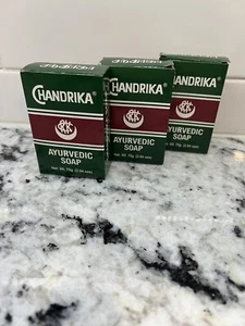 Chandrika Ayurvedic Soap 3-Pack Hand Face Soap - Picture 1 of 3