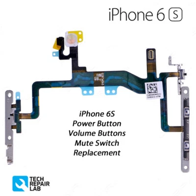 TECH REPAIR LAB NEU iPhone 6S Power Lautstärketasten Stummschaltschalter Kamera Blitz Flex mit Halterungen
