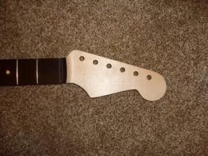 '59 Strat Neck Acero Brasiliano Rswd Età Lt Fiamma Acero Real Clay Dots Musikraft - Foto 1 di 13