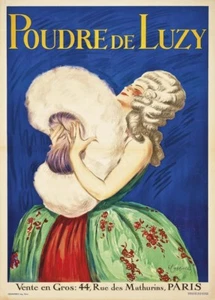 Vintage Barbershop Poster POUDRE DE LUZY Leonetto Cappiello, Art Deco Poster