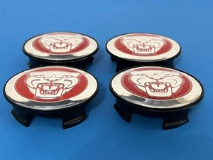 JAGUAR XF XFR XK XKR XJ XJR CENTER CAPS GENUINE FACTORY OEM 8W93-1A096-AB SET - Picture 1 of 9