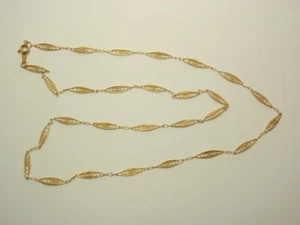Vintage Trifari Gold Tone Filigree Necklace Chain 23” - Picture 1 of 3