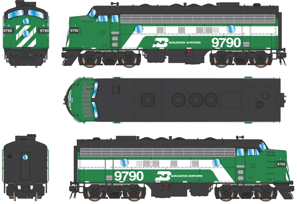 Intermountain N EMD F7A Burlington Northern BN #9790 DCC/SND LED 69248S-04 - Image 1 of 1