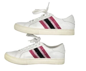 Marc Jacobs Empire Empire Strass Low Top Embellished Leather Sneaker - 8 - Picture 1 of 8