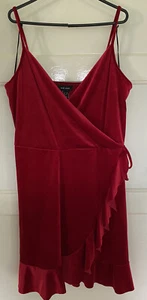 New Look red velvet dress new With tags size 16 - Picture 1 of 3
