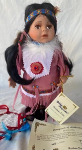Golden Keepsakes Heirloom Doll Native American Indian Girl Donoma COA 304 - Picture 1 of 7