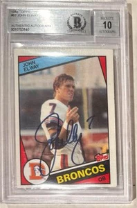 1984 John Elway Topps Auto RC... BGS Authenticated w/10 auto - Bild 1 von 2