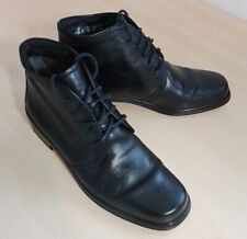 Gabor Ankle Boots Ladies Size 7 Black Leather Fleece Lined Winter