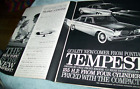 1960 60 Pontiac Tempest 2-page large-magazine car ad -