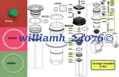 Senco Framing Nailer SN60 SN65 O-ring + BF0102 + LB5054 + BF0205 Rebuild Kit