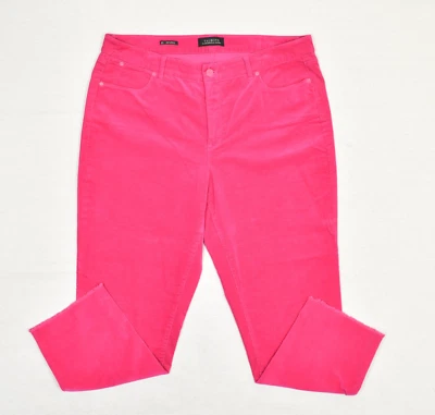 Pantalones Talbots Para Mujer Poliéster Rosa Talla 16 Delgados Tobillo Pana Cremallera Sólido Curvilíneo Foto 1 de 4